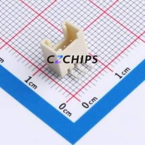 ZX-HY2.0-3PWZ-GW Wire-to-Board Pin Header Bent Lead Through Hole,P=2mm Connector 1x3P 2mm Right Angle Insert HY - Product Image 1