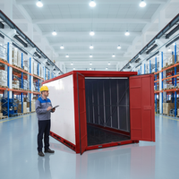 Conteneur de stockage portable en acier à verrouillage sécurisé, pliable, certifié ISO9001, style moderne du milieu du siècle, pour usage en bâtiment de bureaux, durable, MGO