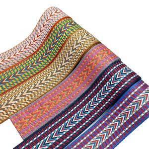 Liman <span class=keywords><strong>2021</strong></span> nuevo estilo 2 ''Jacquard 100% correas de poliéster patrón en forma de V de doble cara Correa ecológica para bolsas de ropa - Product Image 3