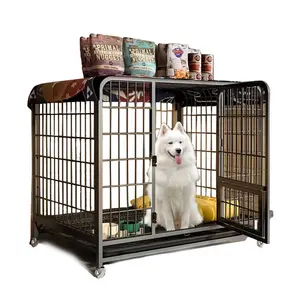 Dog Cages Crates for Large Dog Wire Metal Kennel Cages With Tray Large Dog Cages Crates With Wheels