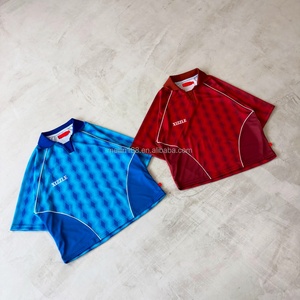 เสื้อโปโลโพลีเอสเตอร์ลายสะท้อนแสงแบบกำหนดเองสำหรับผู้ชาย พิมพ์ลายดิจิทัล โลโก้แบบปะติด ตาข่าย แขนสั้น เสื้อยืดโพลีเอสเตอร์ - Product Image 1