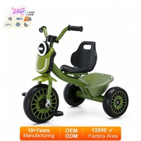 Tricycle pour bébé de 1 à 6 ans, en métal, grande taille, jouet pour enfants à pousser et à tirer avec lumières et musique