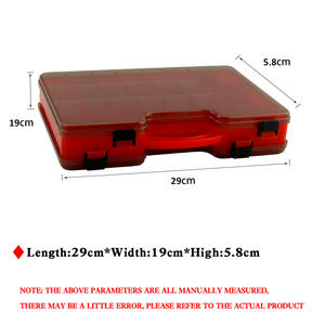 Caja de Pesca Kfs F, Estuche de Almacenamiento de Plástico de Doble Cara, Rojo, Amarillo, Blanco, Organizador de Accesorios y Piezas de Pesca - Product Image 3