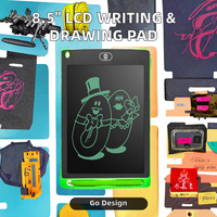 Tablette d'écriture LCD 8,5 pouces, tableau de dessin électronique portable, bloc-notes numérique avec fonction autocollante, personnalisable pour les enfants