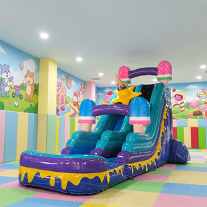 Tobogán Acuático Inflable de Tiburón de 18 Pies, Tobogán Individual con <span class=keywords><strong>Piscina</strong></span>, Castillo Inflable con Tobogán para Fiestas al Aire Libre - Product Image 4