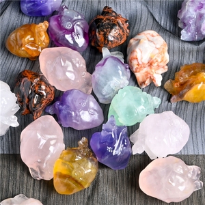 Cristales de Fluorita en Forma de Corazón de Alta Calidad al por Mayor, Gemas Decorativas de Feng Shui para Sanación y Decoración - Product Image 1