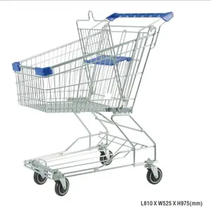 Supermarkt Apparatuur Winkelen Trolleys Supermarkt Winkel Winkelwagen Hand Push Winkelcentrum Trolley Om Te Winkelen