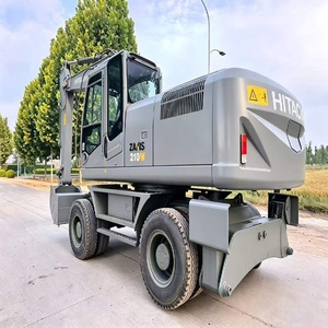 Excavatrice sur pneus d'occasion Hitachi 210, modèle 2016, moteur Hyundai, capacité de godet 1,05 m³, bon état de fonctionnement, engrenage moteur Earth Motor - Product Image 3