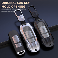 Étui élégant pour clé de voiture en alliage de zinc, résistant aux rayures et aux chocs, adapté aux modèles Mazda3, CX-30, EZ-60 et autres séries.
