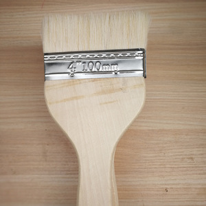 Wool Paint <b>Brush</b> 4 Inch 100mm Wooden Handle For Hardware Use - Product Image 1