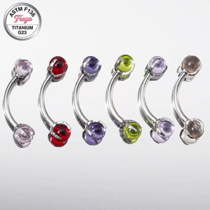 Bijoux de <span class=keywords><strong>piercing</strong></span> en titane G23 : barbell incurvé, <span class=keywords><strong>piercing</strong></span> d'oreille pendante pour sourcil, anneaux flottants pour nombril, labret, boucles d'oreilles pour lobe, anneaux pour sourcil - Product Image 4