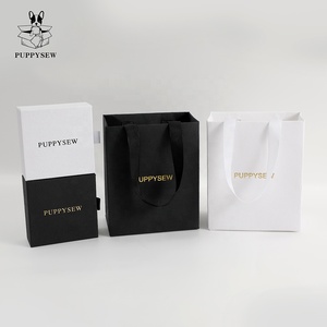 Puppysew 9*9cm Túi giấy + tông đồ trang sức ngăn kéo Hộp Vòng bông tai vòng cổ Đóng gói hộp với logo tùy chỉnh - Product Image 5