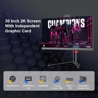 PC todo en uno 30 pulgadas 2K Gaming Computer Intel I3/5/7 Monoblock Tarjeta gráfica discreta con tipo C,SD, compatible con configuración de bricolaje