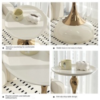Ensemble de meubles de rangement en bois MDF et fer, style moderne et luxueux, table basse contemporaine miniature pour petit canapé, table de chevet