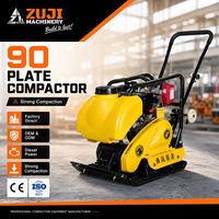 Compacteur de plaques vibrantes pour asphalte ZUJI à moteur essence PC90, certifié CE, haute efficacité, 5,5 CV, garantie 1 an, neuf
