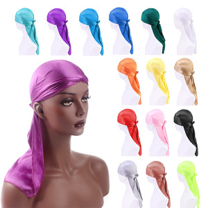 Durag de Cauda Longa Masculino de Cetim Sedoso e Respirável Estilo Hip Hop e Pirata - Product Image 2