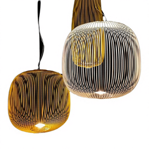 Fournisseurs d'usine de lustres de plafond ronds de luxe pour hôtels, petits lustres et suspensions LED modernes noirs et dorés pour la maison - Product Image 4