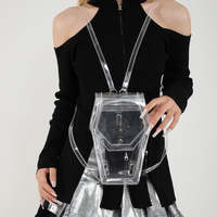 Nouveauté Vente en gros Mini sac à dos gothique en vinyle Sac à main Fashion Girls Clear Coffin Sac à dos Sac à bandoulière
