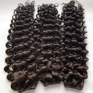 Extensiones de Cabello Remy Europeo con Doble Trama, Teñidas, con Textura de Ondas de Agua Rizadas, Color <span class=keywords><strong>Balayage</strong></span>, Todos los Colores Disponibles - Product Image 6