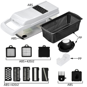 Cortador de Verduras Multifuncional Mejorado con Certificación CE/FDA, Rebanador, Picador y Cortador en Cubos para Ensaladas, Patatas, Zanahorias y Ajos - Product Image 4