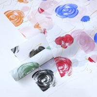 Papier d'emballage pour fleurs imperméable, peinture à l'encre, emballage cadeau pour fleurs, emballage de bouquet, style coréen, cadeau personnalisé pour fleuriste