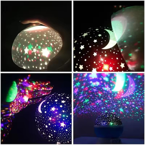 Lámpara de Escenario Luminosa con Forma de Concha, Lámpara de Luz Nocturna LED con Proyector de Estrellas, Nebulosa y Luna Colorida para Niños - Product Image 6