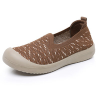 Chaussures plates pour femmes à semelle souple et respirante en maille, mocassins souples à enfiler