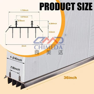 셀프 씰링 도어 스윕 소음 감소 웨더스트리핑 도어 하단 씰 스트립 도어 하단 스윕 비바람에 견디는 음향 - Product Image 4