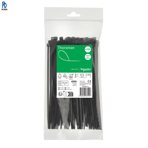 Attache-câble Imt46412w, pour utilisation intérieure et extérieure, test de flamme à l'aiguille de 30 secondes (conforme à la norme IEC 60695-11-5), noir, 200 mm - Product Image 1