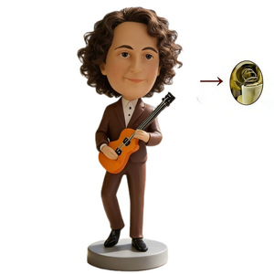 Figurine musicale en pose de guitariste, décoration créative de bureau, figurine de salon intérieur en résine synthétique, cadeau - Product Image 2