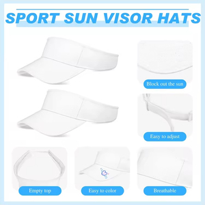Hstyle meilleures ventes blanc mariée soleil femmes Sport visière chapeau Protection UV <span class=keywords><strong>pare</strong></span>-soleil pour femmes mariée réglable été plage chapeau - Product Image 2