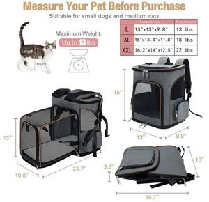 Free Sample Cat Backpack Expandable Pet <b>Carrier</b> Backpack for Small Cats and <b>Dogs</b> Foldable Pet <b>Carrier</b> Backpack <b>Bag</b> - Product Image 2