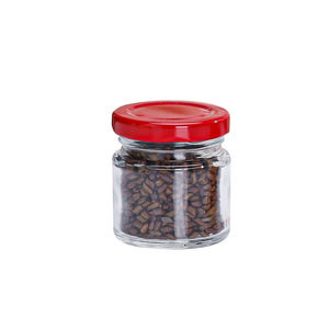 Pot en verre rond en gros de haute qualité de 500ml 1000ml pour la mise en conserve de sauce à la confiture de miel - Product Image 1