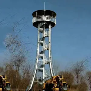 Torre de observação de fogo floresta galvanizada, venda quente com funções de proteção e comunicação