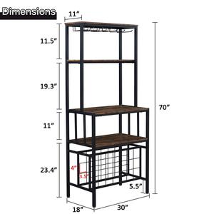 Mobile wine delivery cart, <b>storage</b> rack, wine trolley for living room and kitchen, <b>sideboard</b>, tea trolley - Product Image 4
