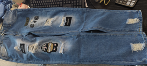 <span class=keywords><strong>Jeans</strong></span> da <span class=keywords><strong>Uomo</strong></span> Slim con Strappi Ricamati, Pantaloni Casual Sottili in Denim, Classici da Giovane, per Jogging - Product Image 6