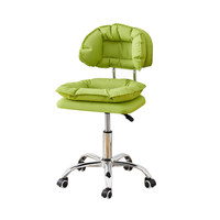 Chaise de bureau en cuir PU avec dossier et assise rembourrés épais, base chromée, pour salle d'étude, bureau, loisirs