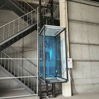 Ascenseur hydraulique compact pour villa résidentielle, design élégant, vitesse 0,4 m/s, certifié ISO9001/CE, couleur et dimensions personnalisables