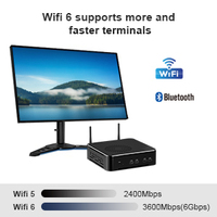 Prosesor Core I5-12450H Mini PC Bisnis dengan 64GB DDR4 SSD 8 Port USB Grafis UHD 1HD & 1VGA Komputer Mini Dual Baru