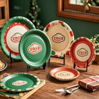 Assiettes en papier jetables pour les fêtes