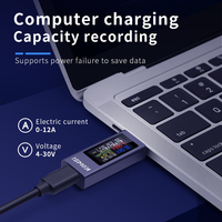 2024 Detector USB Voltímetro Amperímetro Probador USB Probador de corriente de voltaje Probador de capacidad de potencia