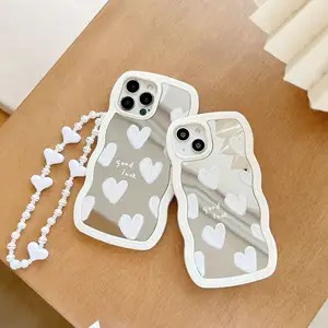New ins heart White Love Bracelet Phone Case For iphone15 pro max 14 13 12 11 XR XS X Soft Silicone Shockproof TPU Cover