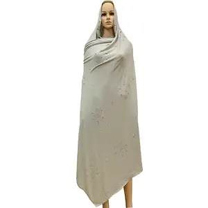 Wholesale Women Shawls Stoles Cotton Stretchy Scarf Hijab African Hijab Muslim Shawls Hijab