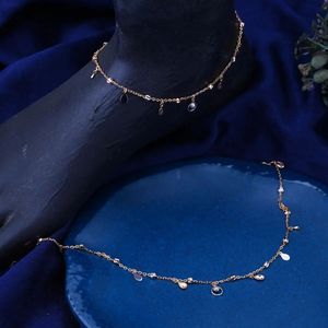 Tobilleras con diseño de dijes elegantes, cadena de tobillo con dijes, joyería de moda, accesorio decorativo para el pie, tobillera elegante y moderna, Colección - Product Image 1