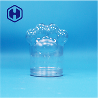 Pot en plastique PET transparent de petite taille, de forme unique, de qualité alimentaire, sans BPA, étanche, avec couvercles, pour chocolat, bonbons, collations, nourriture pour bébé, vente en gros