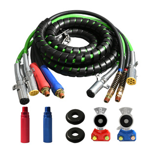 Línea de Aire Enrollada <span class=keywords><strong>4</strong></span> en 1 con Conectores Rápidos, Manguera de Freno Hidráulica, Tubería de Freno Flexible Certificada <span class=keywords><strong>DOT</strong></span> para Camiones de Trabajo Pesado - Product Image 1