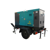 Générateur diesel silencieux insonorisé sur remorque 50HZ/60HZ 50 KVA 40 KW pour usage domestique de secours