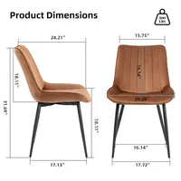 Chaise de salle à manger en velours à dossier haut pour salon, approvisionnement stable, ODM