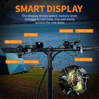 Vélo électrique à pneus larges DE 20*4.0, cadre en alliage d'aluminium, tige pliable, moteur sans balais 48V 500W, 7 vitesses, frein à disque hydraulique, 15AH