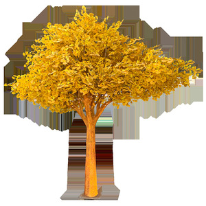 Árbol de Ginkgo Artificial de Paisajismo Shenghong, Decoración de Gran Escala en Fibra de Vidrio Dorada para Bodas y Hoteles - Product Image 1